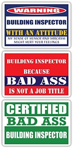 Сертифициран инспектор за градење на лоши газ со налепници за став | Смешна окупација Идеја за подарок за кариера во работата | 3м
