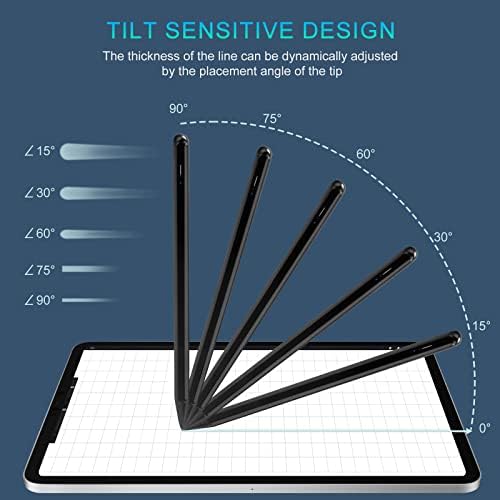 2023 iPad Pyllus Молив За apple iPad 2-Та Генерација Пенкало Компатибилно со iPad Pro 12.9 /11, iPad 10/9/8 Gen, iPad Air 5-ти/4-ти Генерал, iPad Mini 6, iPad Отфрлање iPad Пенкало За Цртање И Пишување,Црно