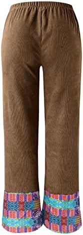 Женски Палацо Долги Панталони Висок Струк Широка Нога Растегливи Лабави Обични Панталони Со Џеб