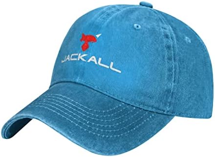 Jackall lures Logodystress Baseball Cap цврста боја прилагодлива гроздобер унисекс разноврсна измиена татко -капа