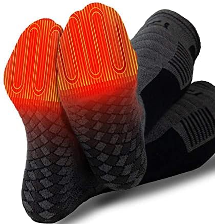 Загреани чорапи За Затоплување на мобилни телефони, Конструкција Со три мешавини, безжична Контрола, Сива/Црна