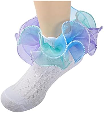 iiniim девојки руфле чипка чорапи принцеза фустан глужд ладен чорап за бебе деца дете