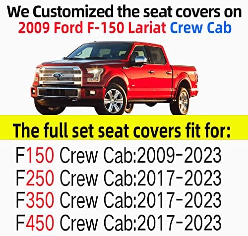 Aierxuan Car Seats опфаќа целосен сет со водоотпорна кожа, капаци за перниче за автомобилски возила за автомобили SUV пик-ап-камион што одговара