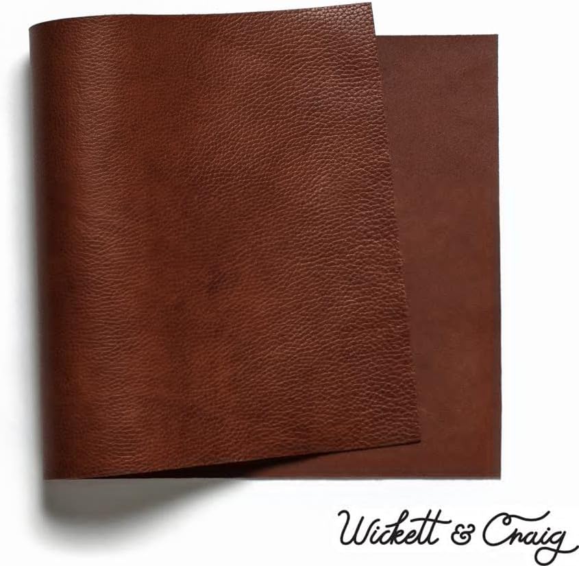 Wickett & Craig 'Millled' Традиционални кожни панели за прицврстување, средно кафеава, повеќекратни големини и тегови