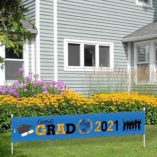 Сино Честитки Град Голем Банер, Класа На Банер за 2021 Година, Дипломирање 2021 Знак За Тревник Тревник, Декорации За Забави За Дипломирање