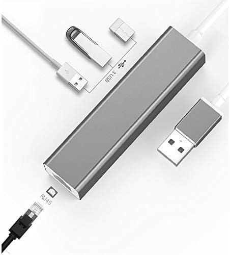 JAHH USB Центар Еден-На-Три Тип-ц До Гигабитна Мрежна Картичка Usb3. 0 До Мрежен Сплитер Rj45 Конвертор