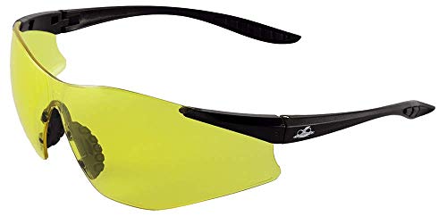 Безбедносна очила за очила BH764Af Snipefish, црна рамка, жолти леќи против магла, црни TPR нос и храмови ракави