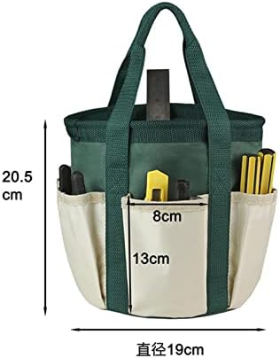 Гралара градинарска алатка за чување торбички ткаење на Оксфорд крпа тешка должност со надворешни странични џебови трајни преносни