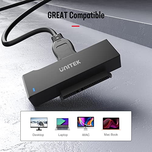 Unitek Sata to USB 3.0 тип C & USB A, SATA III конвертор на адаптер за хард диск за универзален 2,5/3.5 SATA HDD/SSD хард диск, оптички