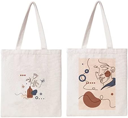 Казова памучни платно кеси за еднократна употреба торба за торбички за намирници минималистичка уметност торбички торби девојки