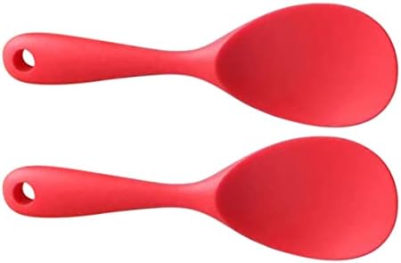 Bestonzon Riace Shoker Silicone Ladle Кинески лажици 2 парчиња силиконски ориз ориз шпатула рамен лажица ориз лопатка лопатка без стап силиконски