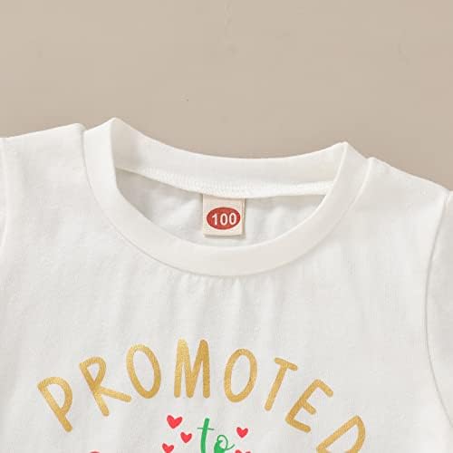ЏЕЛИГУЛАРНА Бебе Девојка Промовирана Во Голема Сестра Писмо Печати Облека Облека Маица Врвот Блуза Кошули