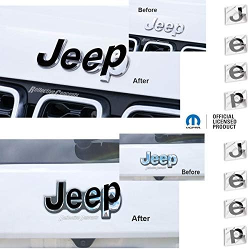 Рефлективни концепти - налепници за декларации на преден и заден амблем - 2014-2021 Jeep Grand Cherokee -