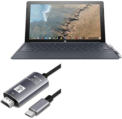 BoxWave Кабел Компатибилен СО HP Chromebook x2-SmartDisplay Кабел-USB Тип-C ДО HDMI, USB C/HDMI Кабел ЗА HP Chromebook x2-Jet Black