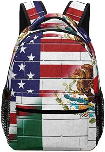 Сад Мексико Знаме Граница Ѕид Патување Ранци Мода Рамо Торба Мала Тежина Мулти - Џеб Дневен Пакет За Училиште Студија Работа Шопинг