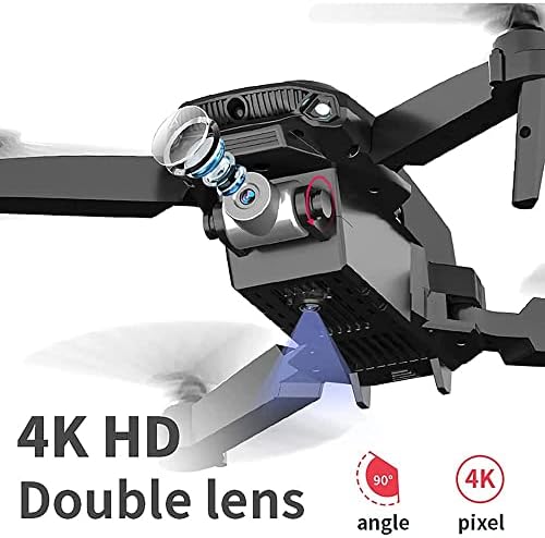 Prendre Drone со камера за возрасни деца 4K HD, RC Quadcopter WiFi FPV Video Video, Holding Hold, Modeless Worless, 3D Flip, 2 батерија