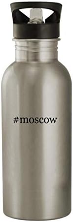 Подароци на Ник Нок moscow - 20oz хаштаг од не'рѓосувачки челик, шише со вода, сребро