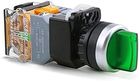 UNCASO LA38-11XD/2 Прекинувач на копчето за ротирачки притисок со ламба 22мм 2 Позиција 3 Позиција за заклучување на LED-копчето LED копчиња за повеќекратни по избор
