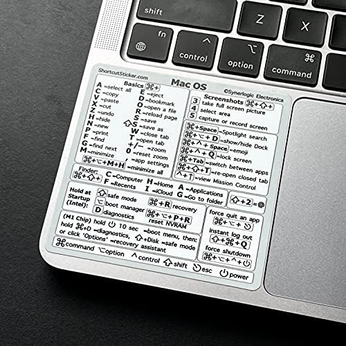 SynerLogic Mac OS Reference Chintobute Kintobut Vinyl налепница за 13 -16 MacBook Air/Pro IMac Mini