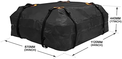 Универзална торба за багаж Huiop, карго торба за автомобили покрив карго -носач Универзален багаж торба за складирање коцка торба задебелена 600D водоотпорна црна боја