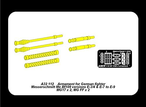 Аберл 32AL112 1/32 Германски воздухопловни сили Месершмит BF109E-3-E-9 борбен пиштол постави делови за пластичен модел