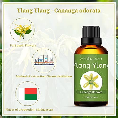 Есенцијално масло од есенцијално масло од ylang ylang со есенцијално масло од јасмин ylang ylang Мирис масло чисто и природно масло од јасмин за кожа, правење сапун, правење с