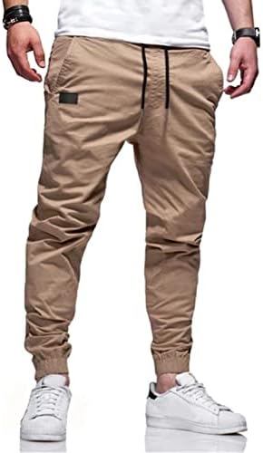 Обични џемпери на машки NYYBW - лабава вежбање вежбање панталони панталони карго панталони со џеб