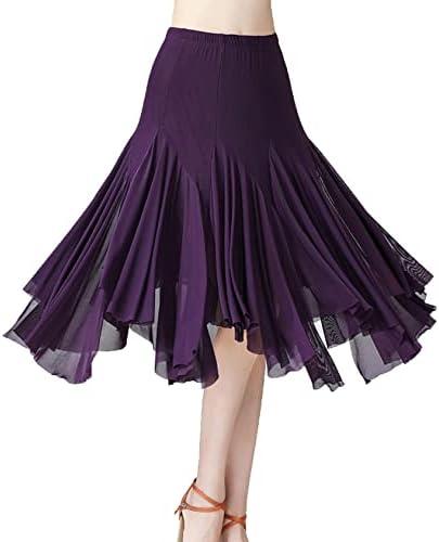 Hedmy Chiffon Bunly Dance Scirt Slit Long Bank Dancing Scird за жени племенски сценски перформанси здолниште