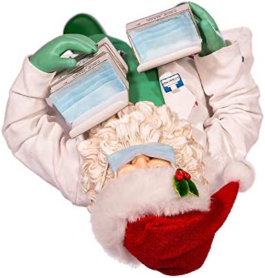 Курт Адлер 10,5-инчен Доктор Фабриче Санта во Скрибс држејќи кутии со маски, мулти-боја,