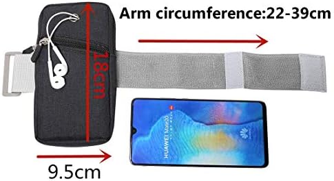 Кожан телефонски футрола спортски работи за трчање Armband компатибилен со iPhone 11, 11 Pro, 11 Pro Max, компатибилен со Galaxy S20+, S20