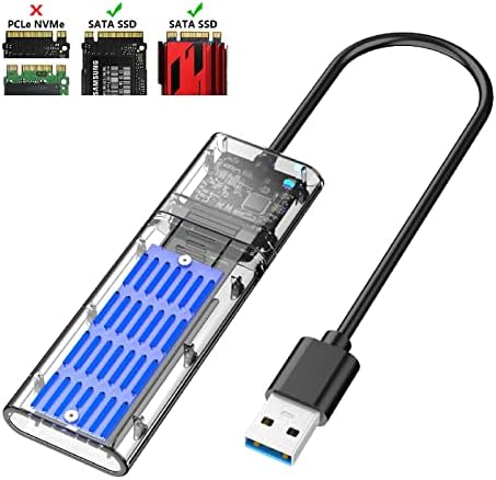 Nd Blue M.2 NGFF SSD SATA до USB 3.0 Адаптер за алуминиум за складирање на надворешно куќиште за складирање