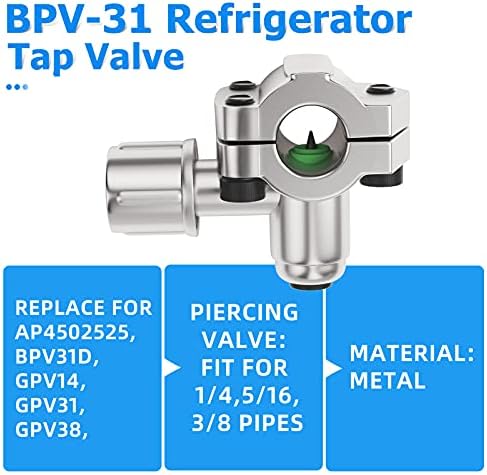 Ergaoboy 2 парчиња BPV31 Bullet Pircing Coples Colve, Fit For AC System 1/4,5/16,3/8 цевки