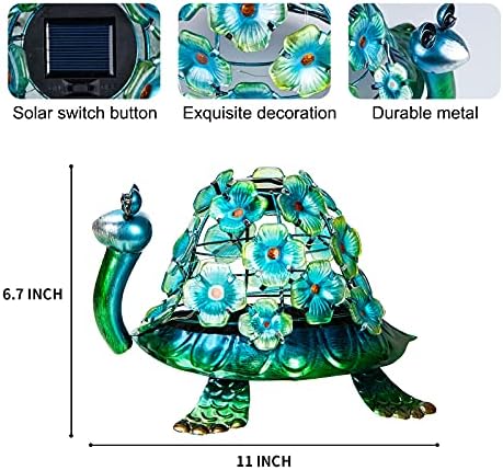 Vcuteka Solar Light Outdoor Водоотпорна - Метална желка цветни соларни LED светла Градина Фигура светлина за внатрешен двор за внатрешен двор, идеален подарок