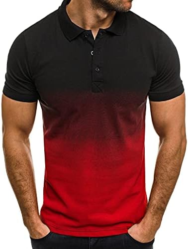 Маж за кратки ракави со кратки ракави, обична мода 3D градиентна маица маица лапл плус големина на спортска блуза врвови