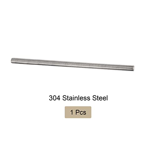 Rebower Целосно навојна шипка 304 Студеот од десен ракав од не'рѓосувачки челик, [за стеги и U -завртки] - M12 x 500mm машки навој/сребро