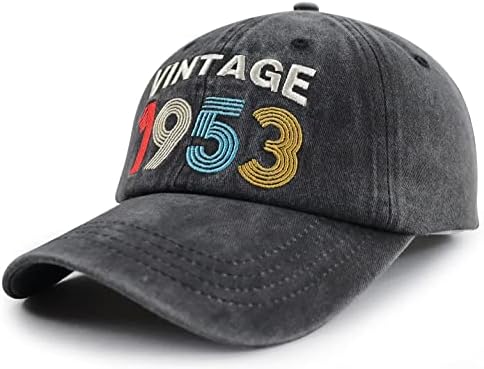 Gxaxyoupe 70 -ти роденденски подароци Бејзбол капа за мажи жени, беа потребни 70 години за да изгледа добро прилагодлива смешна везена капа