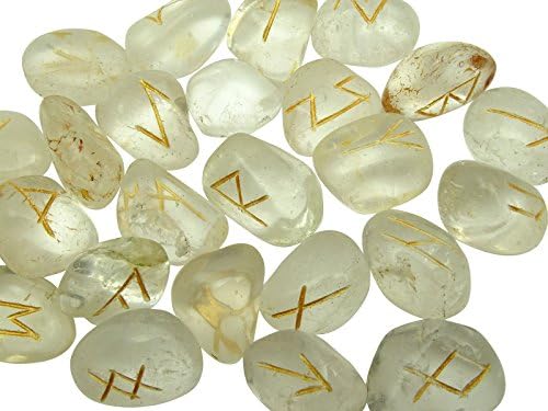 Хармонизирајте го испреплетениот кристално чист камен со симбол на руни азбуки, реики лекување кристал