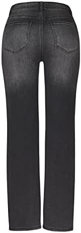 Тренингот Патс женски копче со високи половини џеб еластични цврсти фармерки во боја тенок тексас панталони тренингот панталони