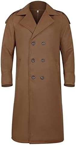 Ymosrh mens јакни машка долга луксузна луксузна должина ровови палто волна, палто за зимски јакни за мажи мода