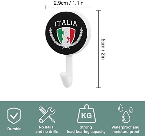 Италија Италија Италијанска мапа знаме 10 парчиња пластична кука симпатична wallидна кука клуч за кука за домашна кујна