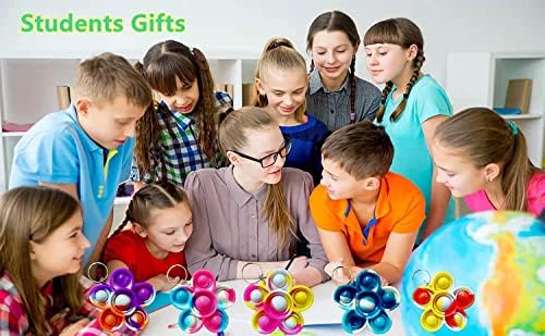 Роаква 100 Пакувања Цвет Мини Поп Фиџет, Аутизам Специјални Потреби Стискаш Сензорни Партија Фаворизира Подарок За Семејството, Возрасни И Деца