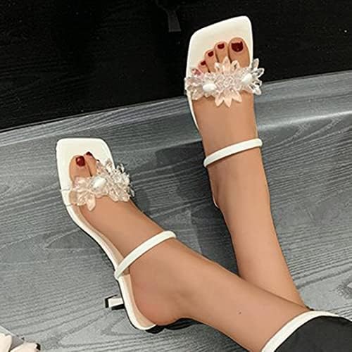 Изјава сјајна сандала мода на модни жени што дишат чевли за дишење на чевли со високи потпетици обични сандали