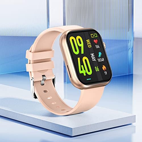 Едто Smart Watch, 1,85 Смарт часовник на екран на допир со текст и повик за Android и iOS телефони водоотпорни смарт часовници Фитнес
