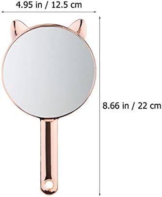 Ганфарен прекрасни мачки рачно огледало патување рачно огледало мачки во облик на козметичко огледало во форма на уво