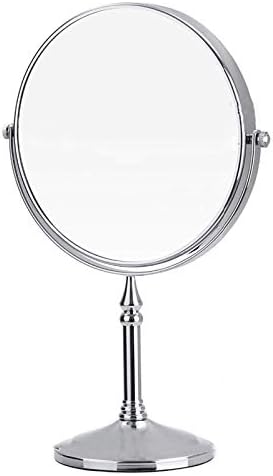 Лианксиао-8 Инчни Огледала За Стоечка Шминка, Двострано Зголемување И Редовно 360 Ротирачки Месинг Суета Козметика