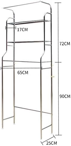 Хоккус Мултифункционални Рамки За Складирање На Мијалник За Тоалет За Стоење На Подот Од 3 Нивоа Решетка За Складирање На Машина