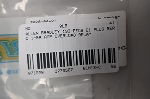 Ален Бредли 193-EECB E1 Plus 1-5A AMP 600V-AC реле за преоптоварување Ser B D567993