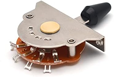 Saphue Electric Guitar 3/4/5 Way Pickup Selector Switch со црно/бело/жолто копче