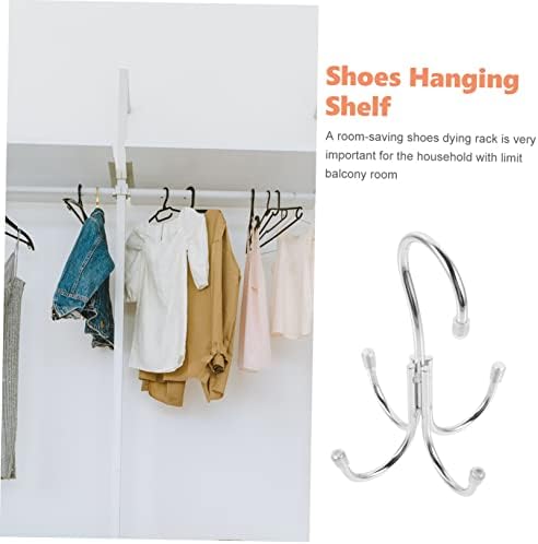 Zerodeko 4PCS 360 4 CLAW HANGER SACHER SACHER HANGER COAT RACK COUCKS не'рѓосувачки челик