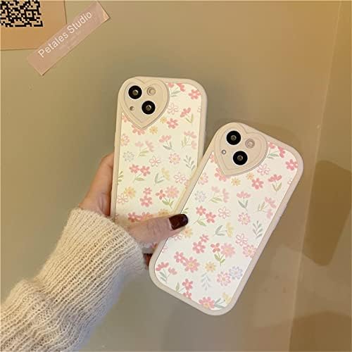 Сопственик Компатибилен со iPhone 7/8/SE/SE 2Case Со Слатки Цвеќиња Цветен Дезен За Жени Девојки Мека Силиконска Љубовна Футрола За Заштита